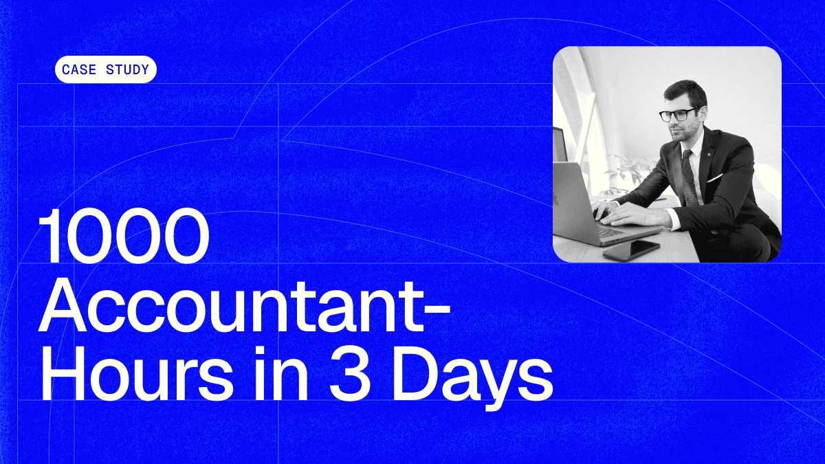 300 finance experts mobilized in 72 hours for a Fortune 100 company